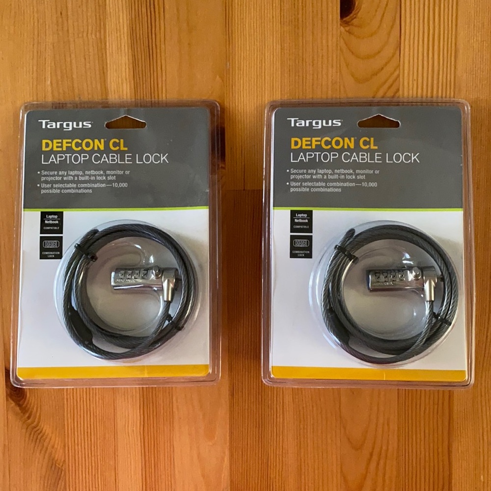 NWT Targus DEFCON Cable Lock For Notebook Computers